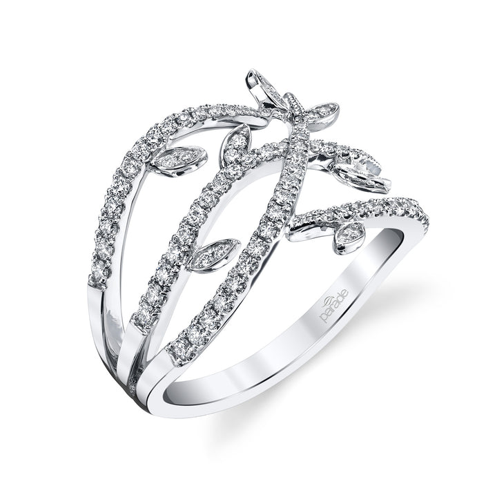 Diamond Lyria Leaves Ring