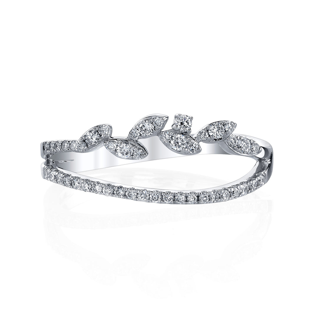 Diamond Lyria Leaves Ring