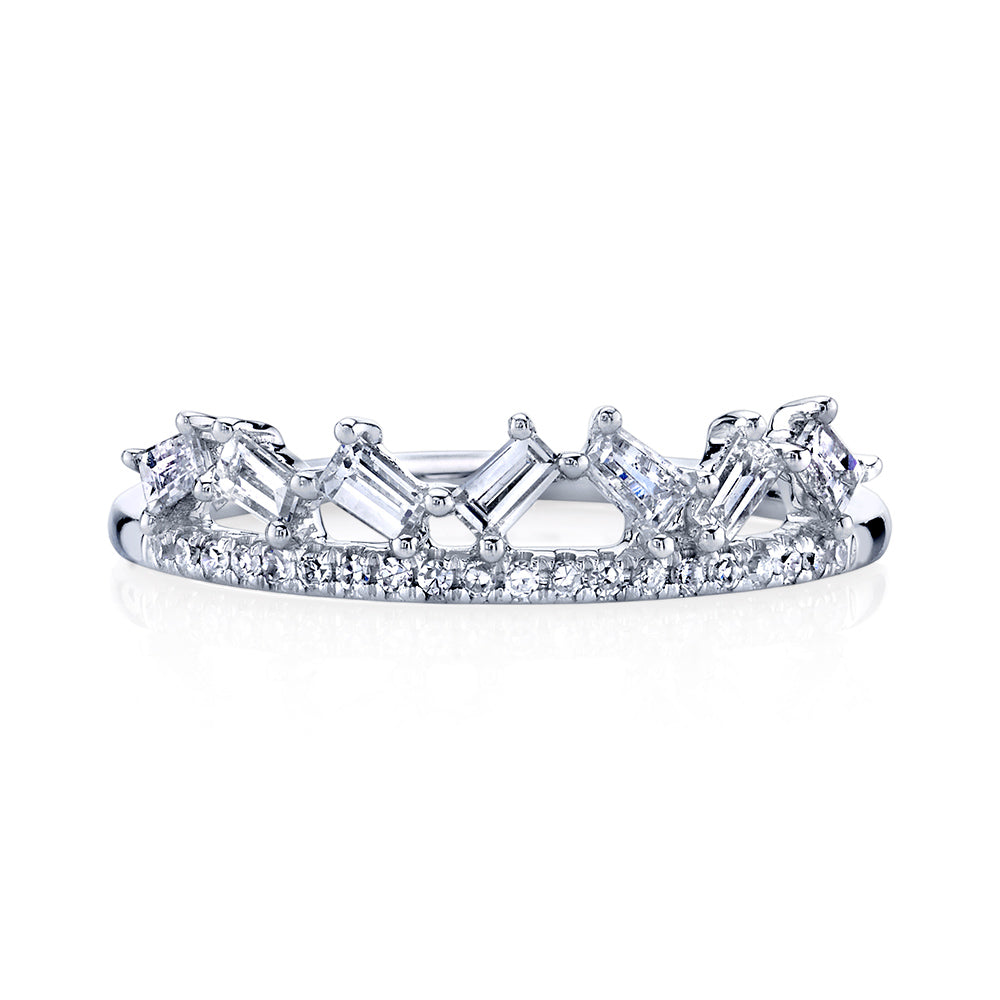 Round & Baguette Diamond Band