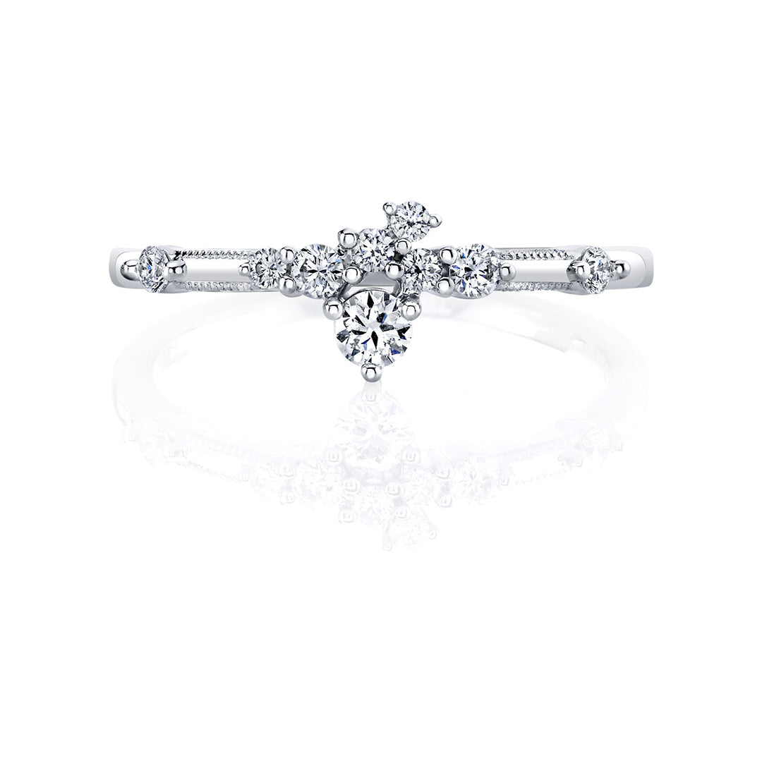 Diamond Milgrain Band