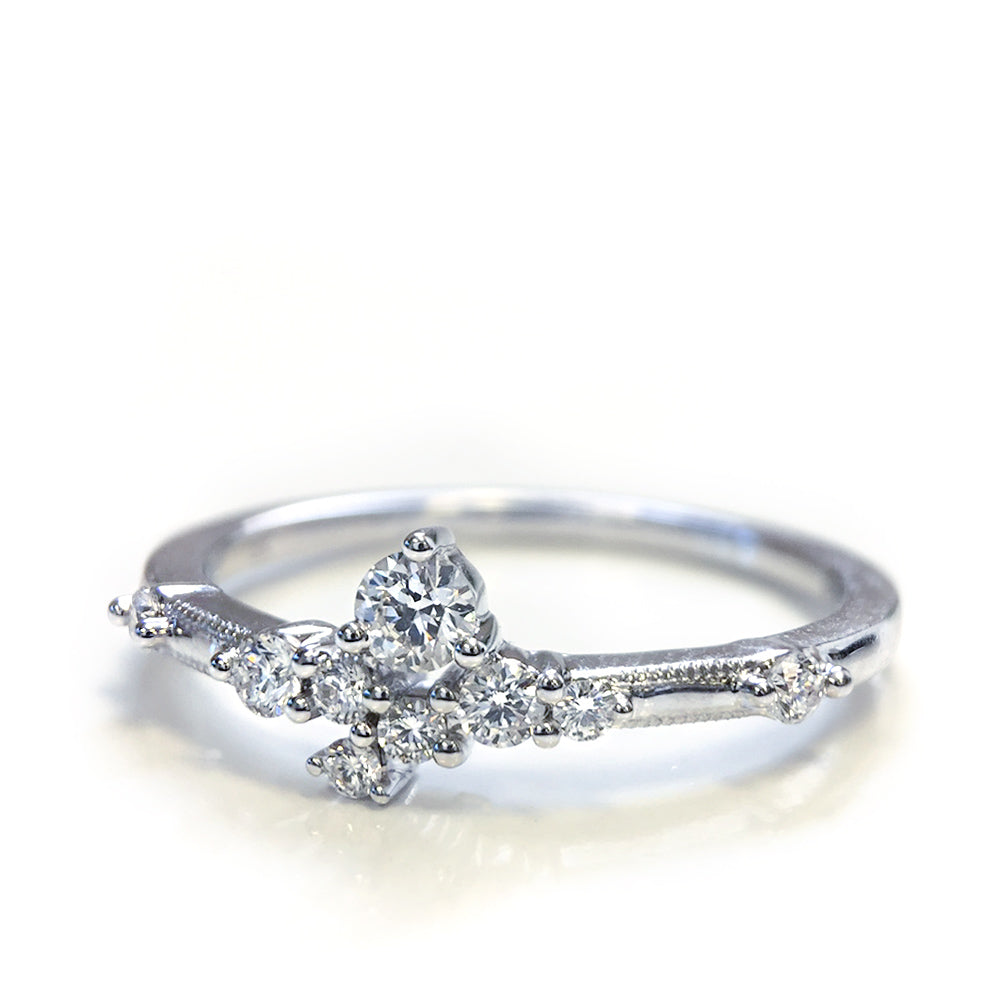 Diamond Milgrain Band