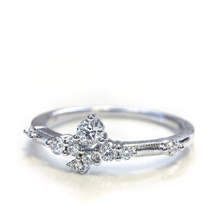 Diamond Milgrain Band