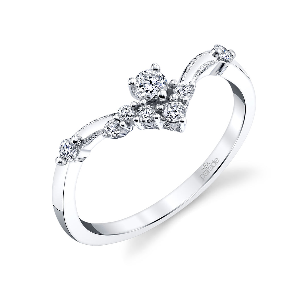 Diamond Milgrain Band