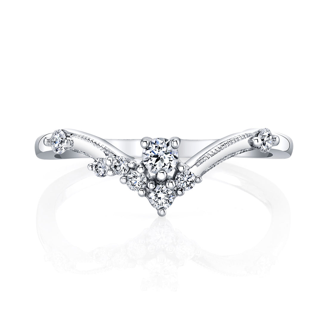 Diamond Milgrain Band
