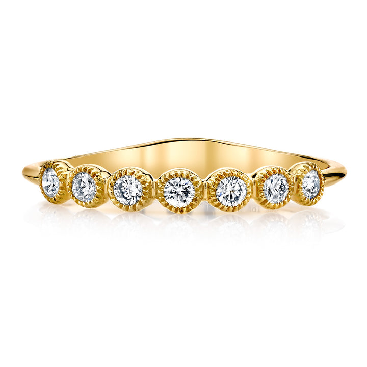 Round Diamond Milgrain Ring