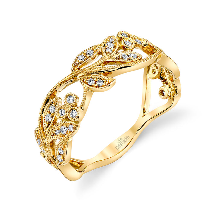 Diamond Milgrain Band