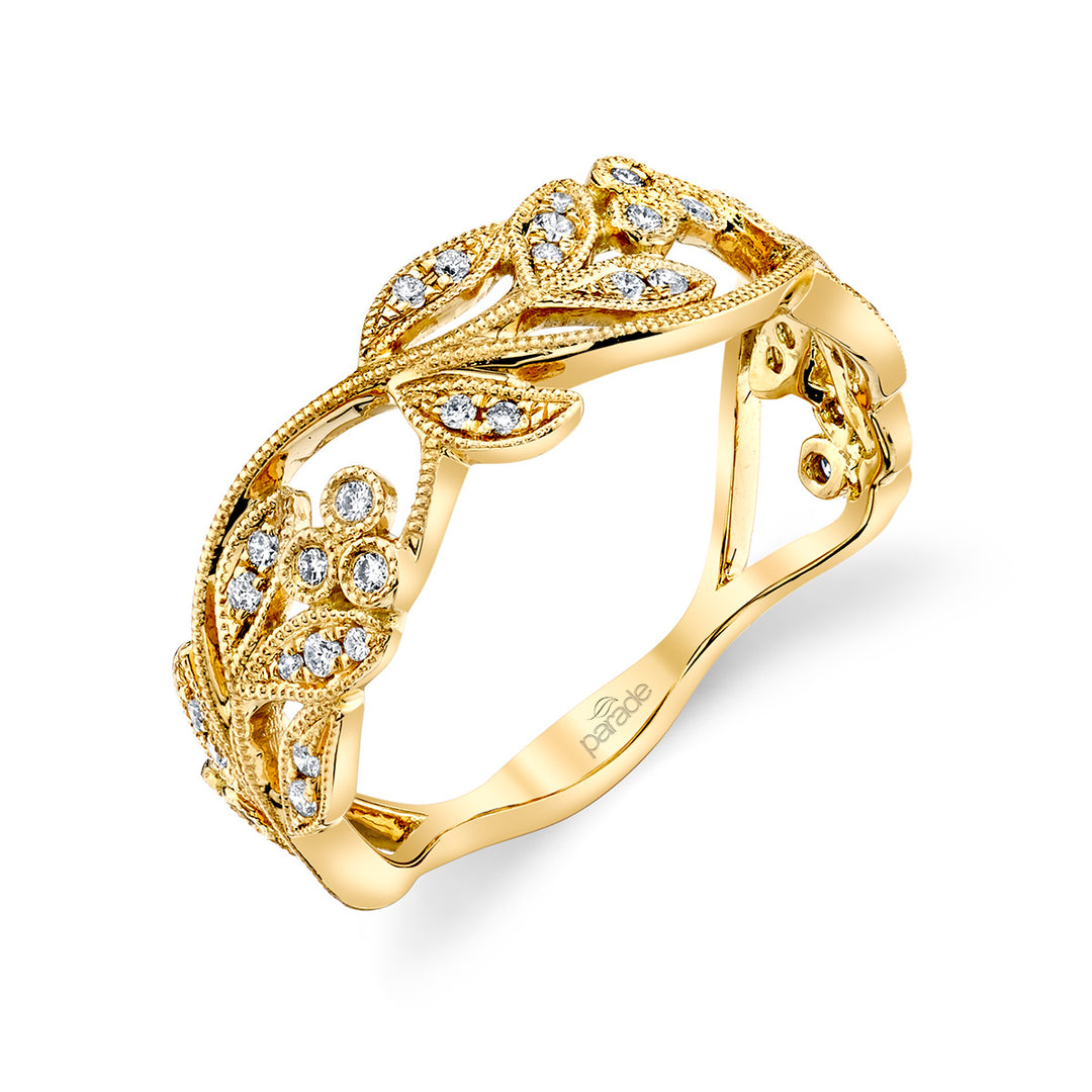 Diamond Milgrain Band