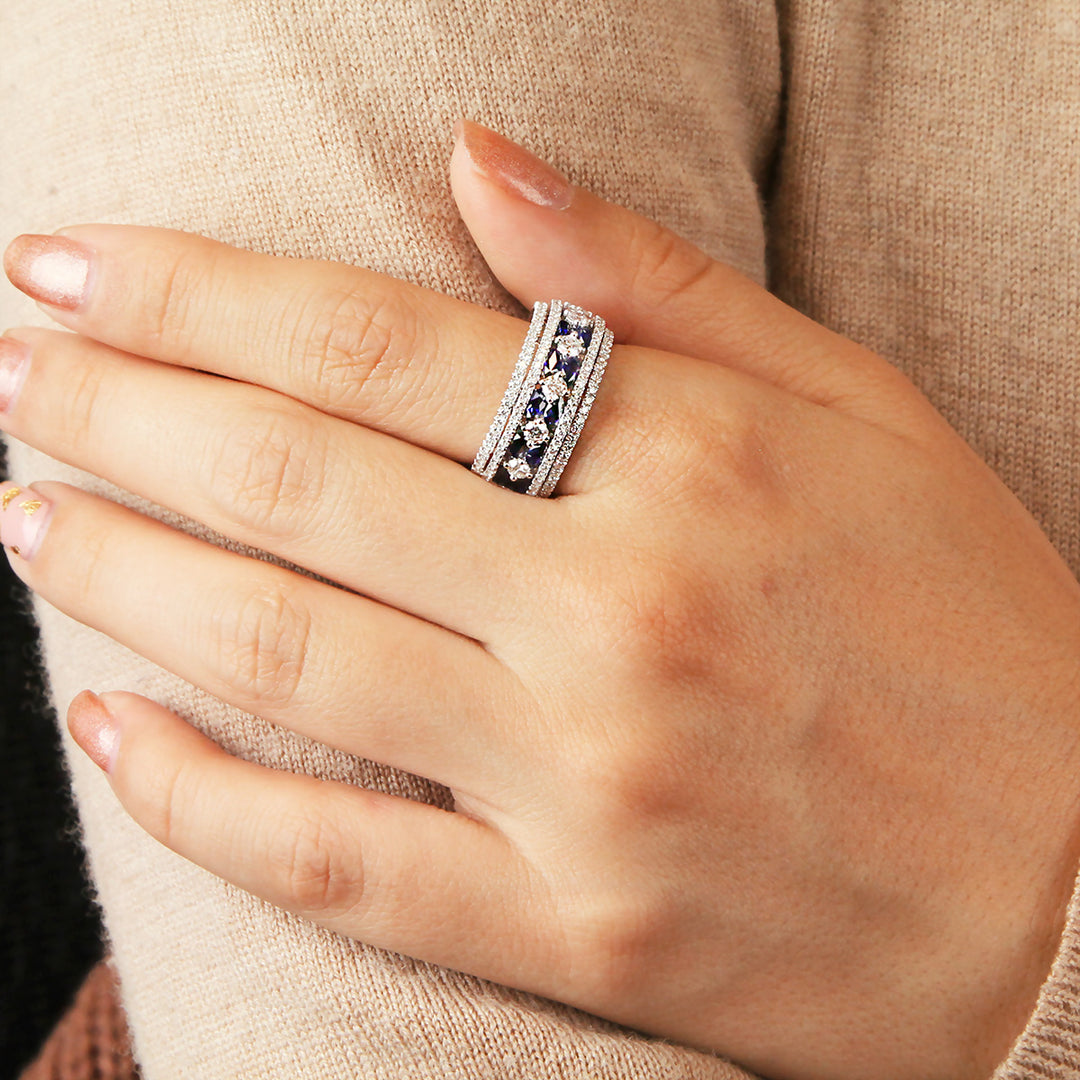 Sapphire & Diamond Band