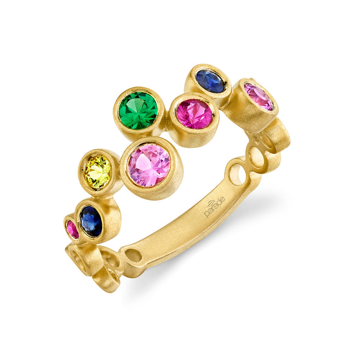 Multicolor Sapphire & Tsavorite Band