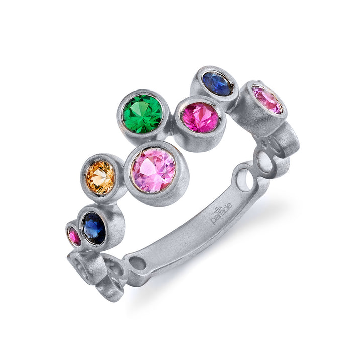 Multicolor Sapphire & Tsavorite Band