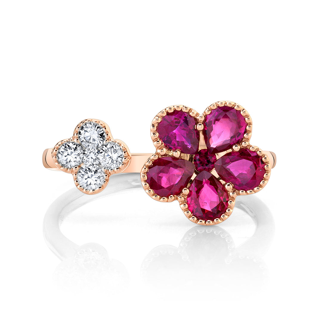 1.32 Carat Ruby & Diamond Ring