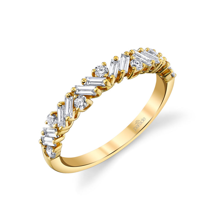 Round & Baguette Diamond Band