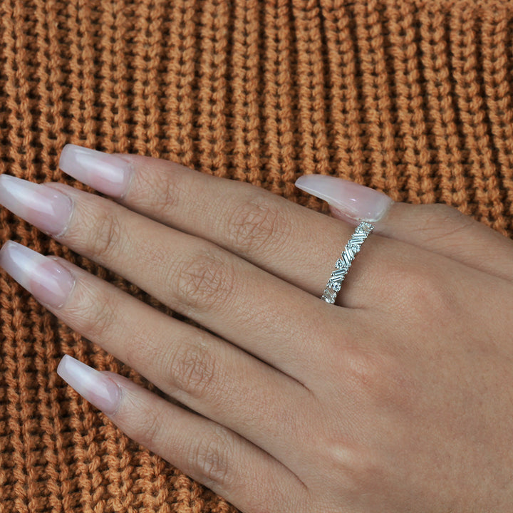 Round & Baguette Diamond Band