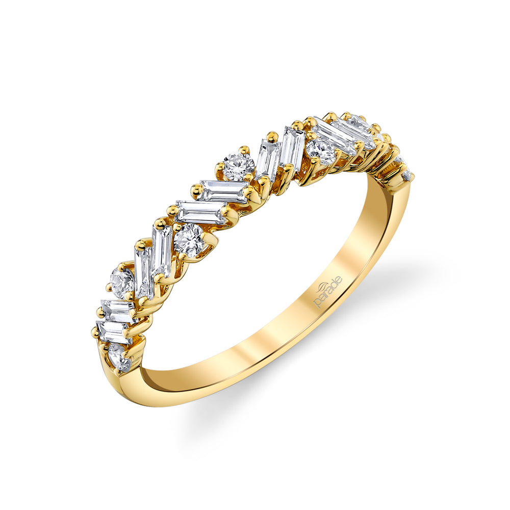 Round & Baguette Diamond Band