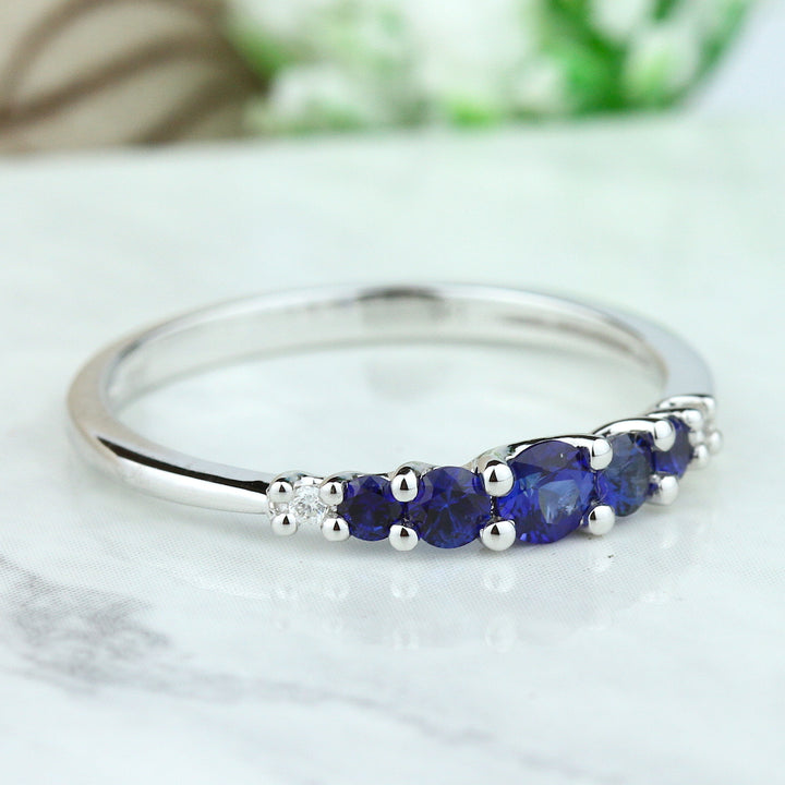 Sapphire & Diamond Band