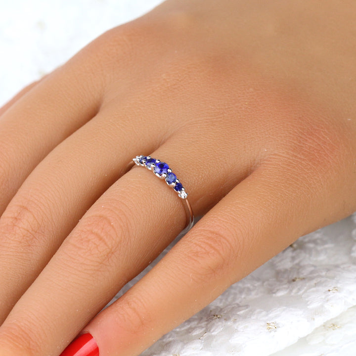 Sapphire & Diamond Band