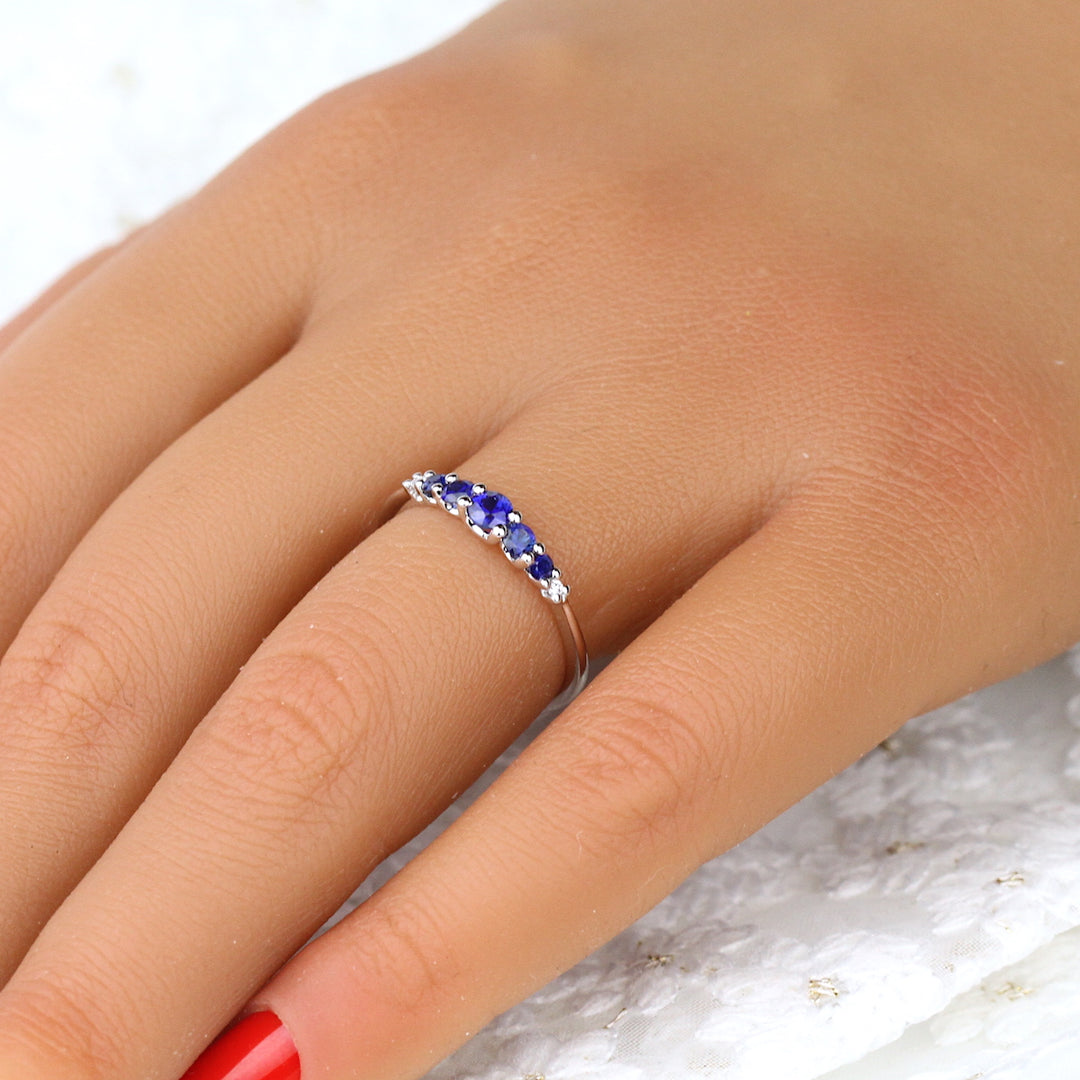 Sapphire & Diamond Band