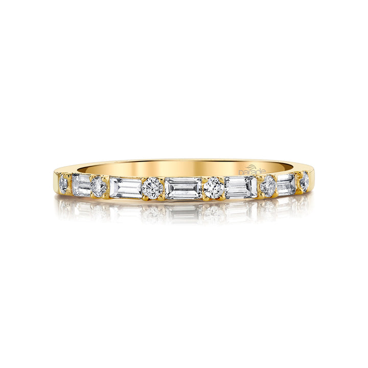 Round & Baguette Diamond Band