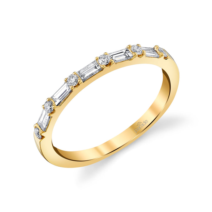 Round & Baguette Diamond Band