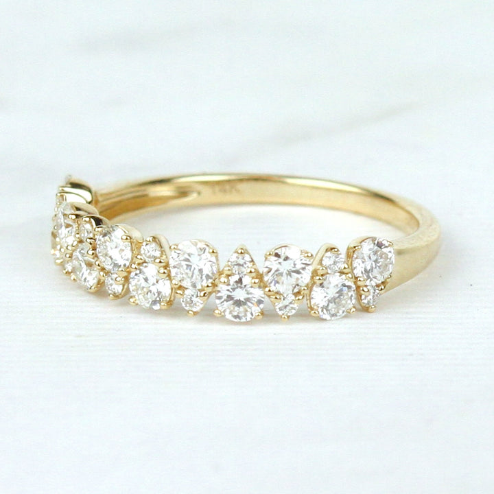 Pear-Shaped Diamond Band