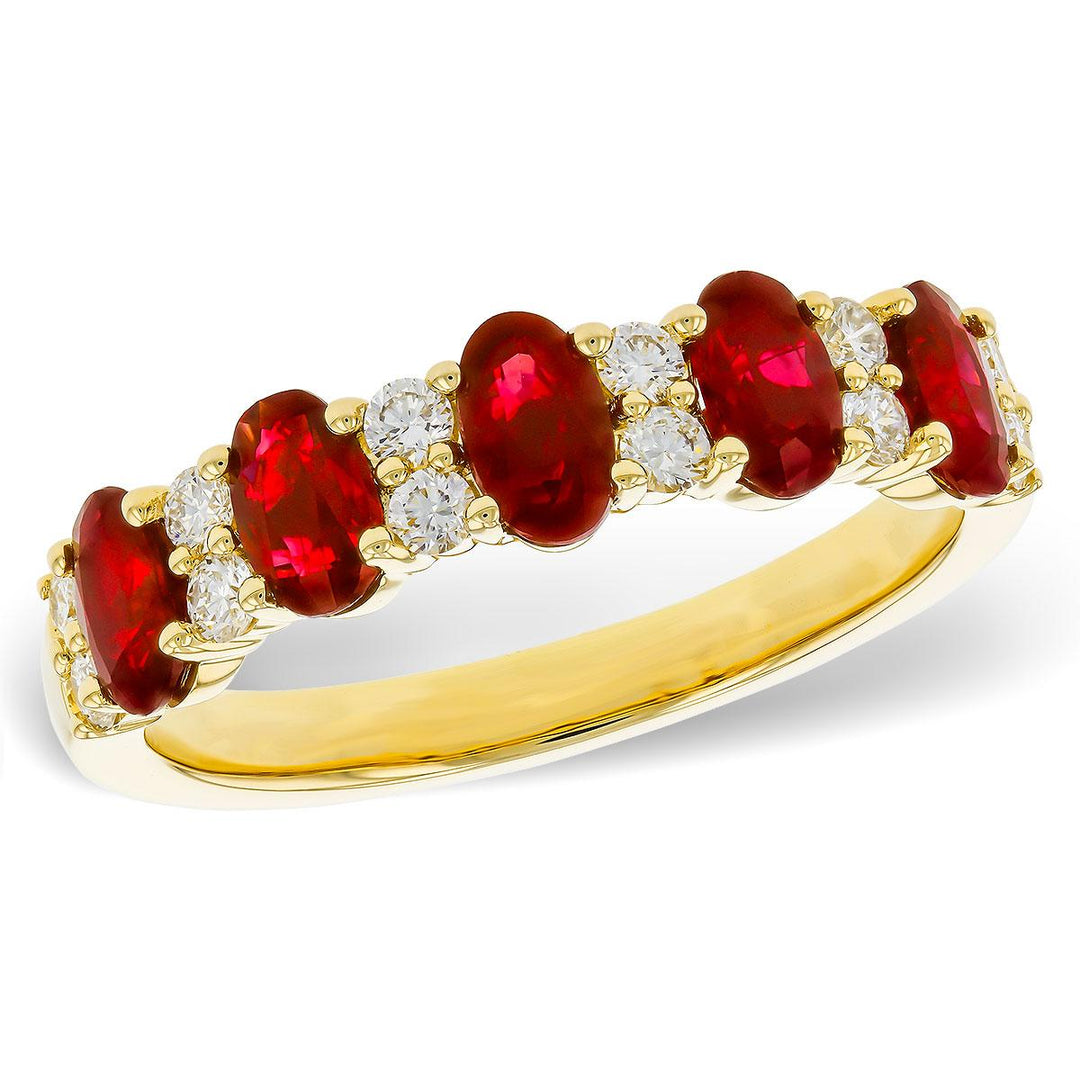 14KT Gold Ladies Ruby Wedding Ring