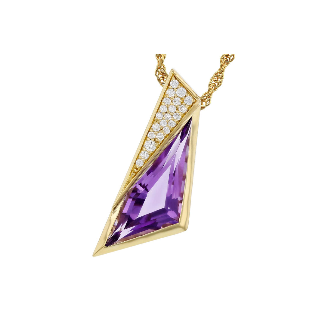 14KT Gold Amethyst Necklace