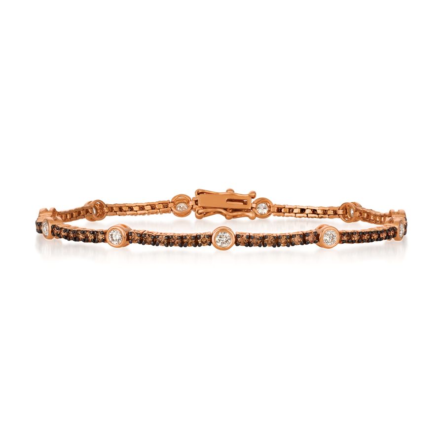 14K STRAWBERRY GOLD DIAMOND  BRACELET