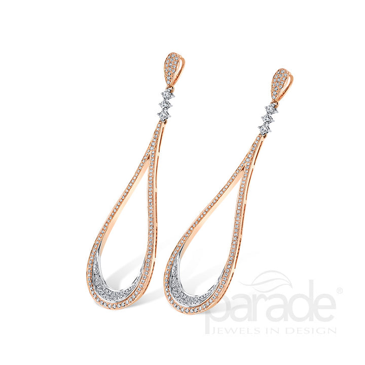 Teardrop Diamond Drop Earrings