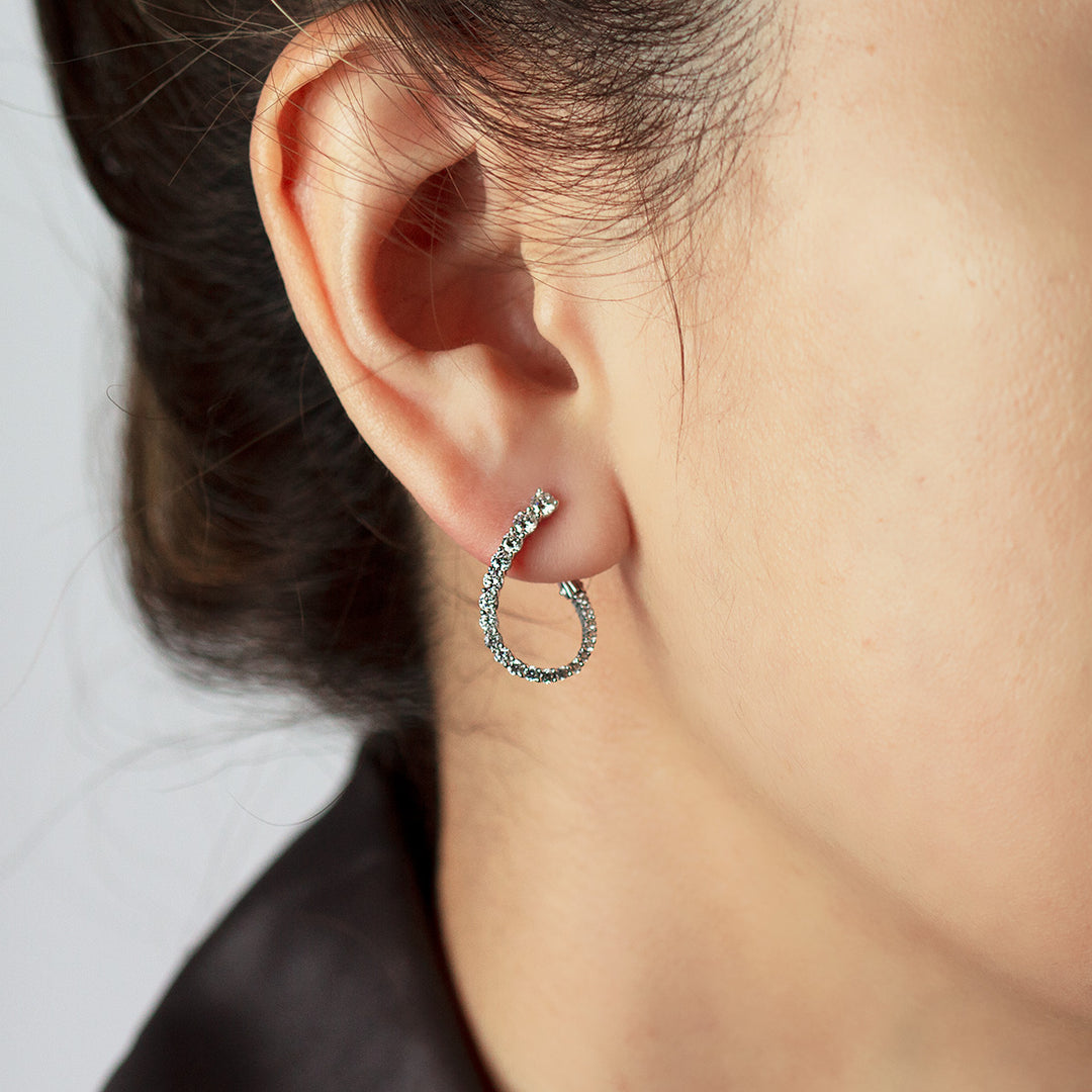 Diamond Hoop Earrings