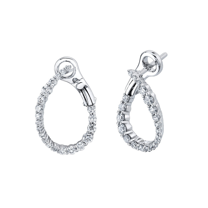 Diamond Curved Hoop Earrings
