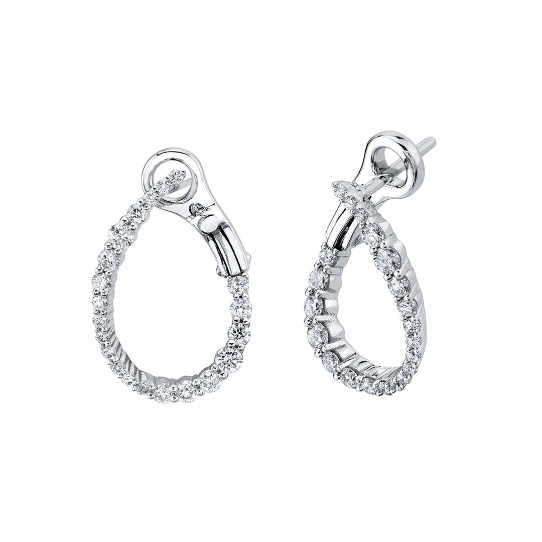 Diamond Curved Hoop Earrings