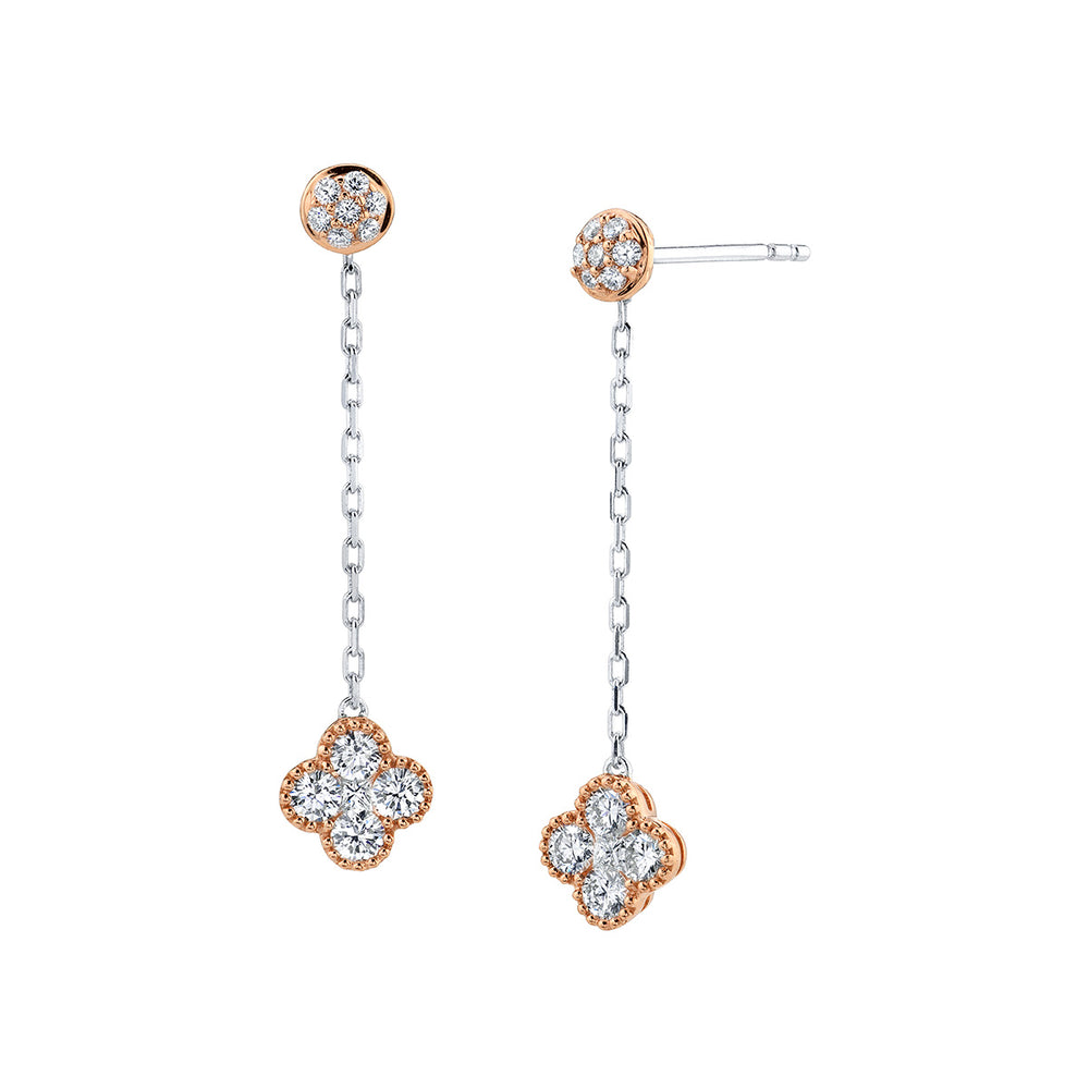 Diamond Clover Earrings