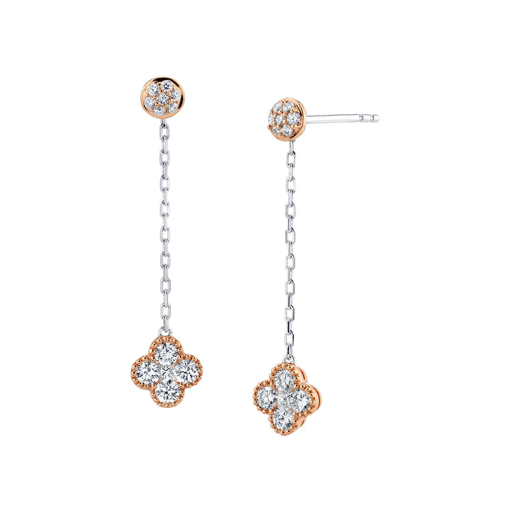Diamond Clover Earrings