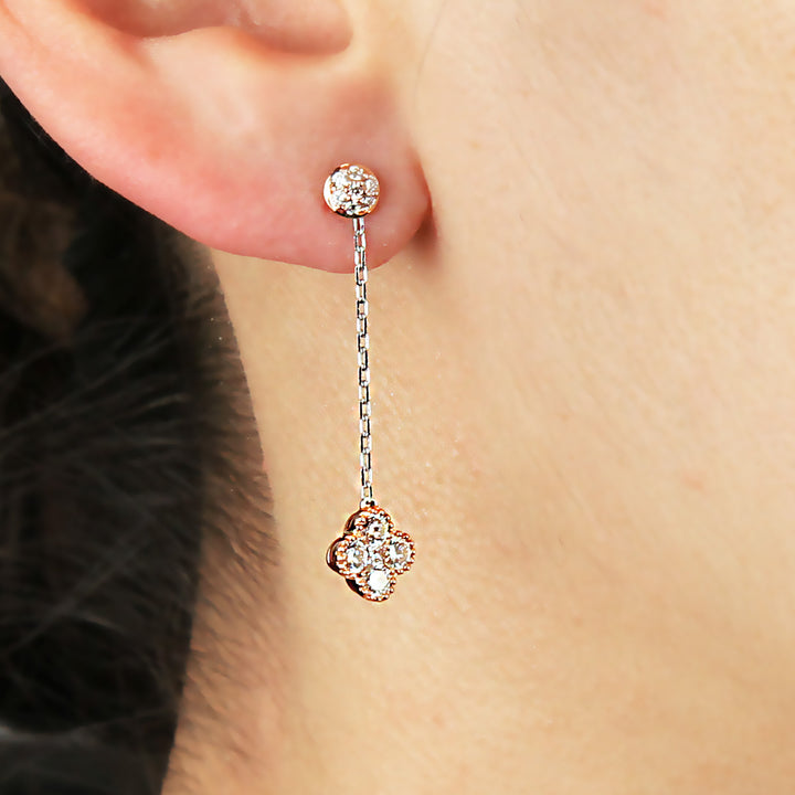 Diamond Clover Earrings