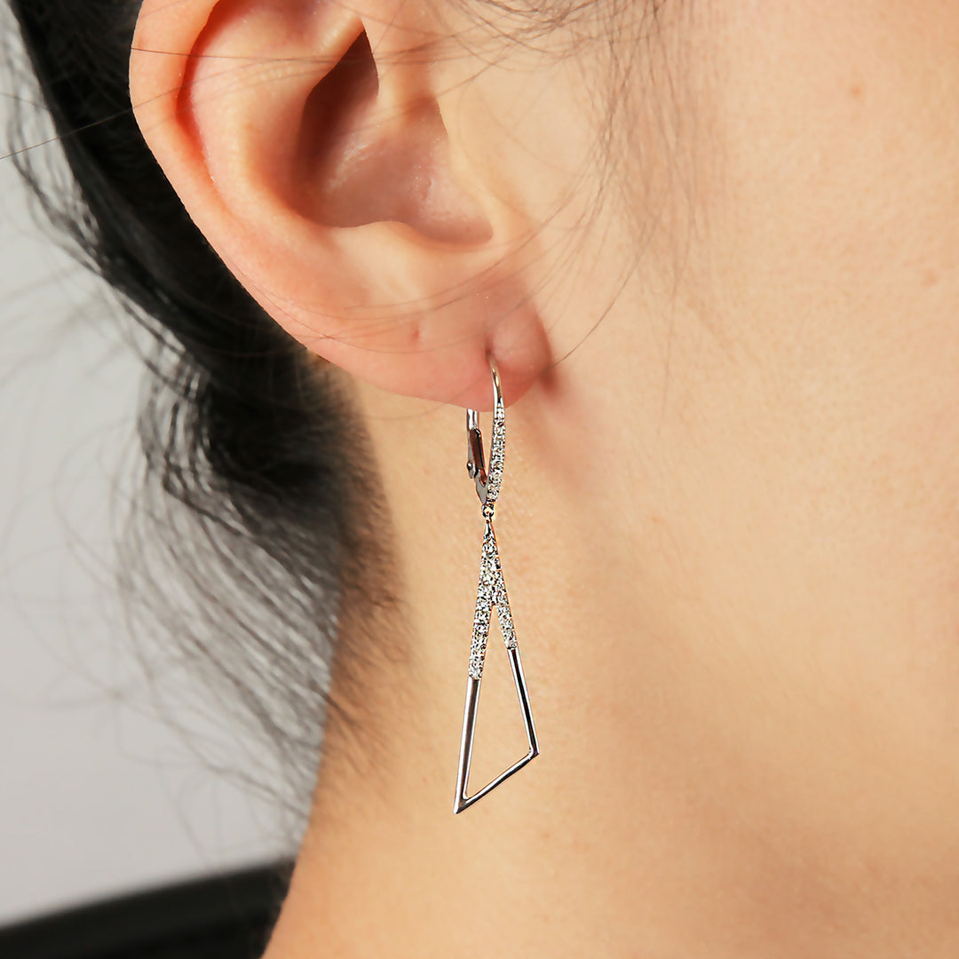 Diamond Geometric Earrings
