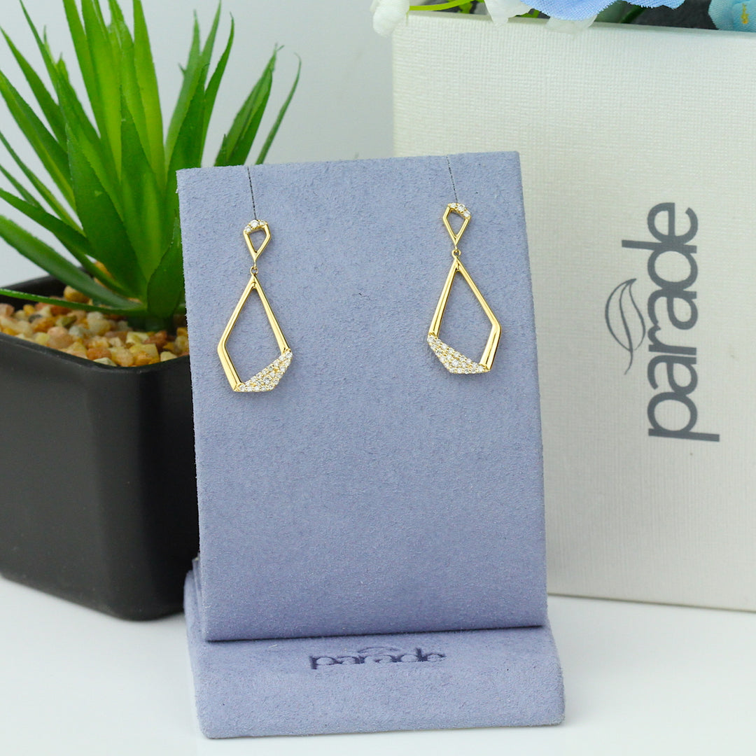 Diamond Geometric Dangle Earrings