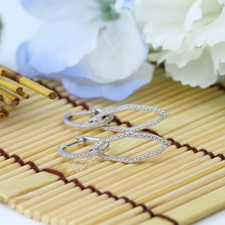 Diamond Hoop Earrings