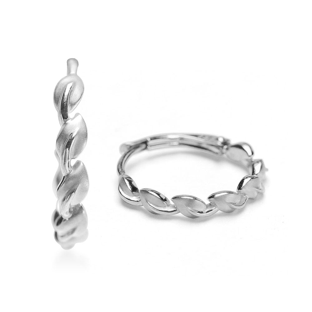 Lyria Leaves Hoop Earrings