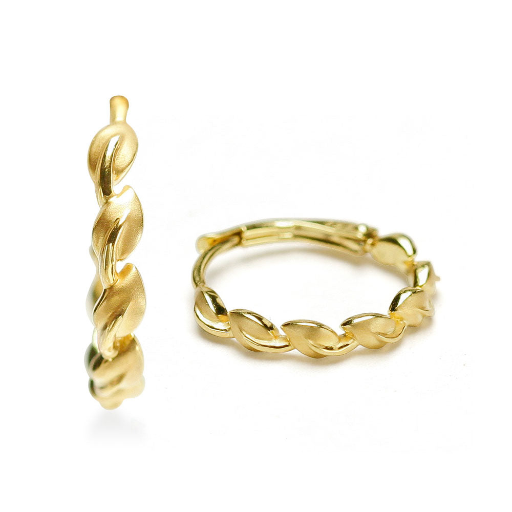 Lyria Leaves Hoop Earrings