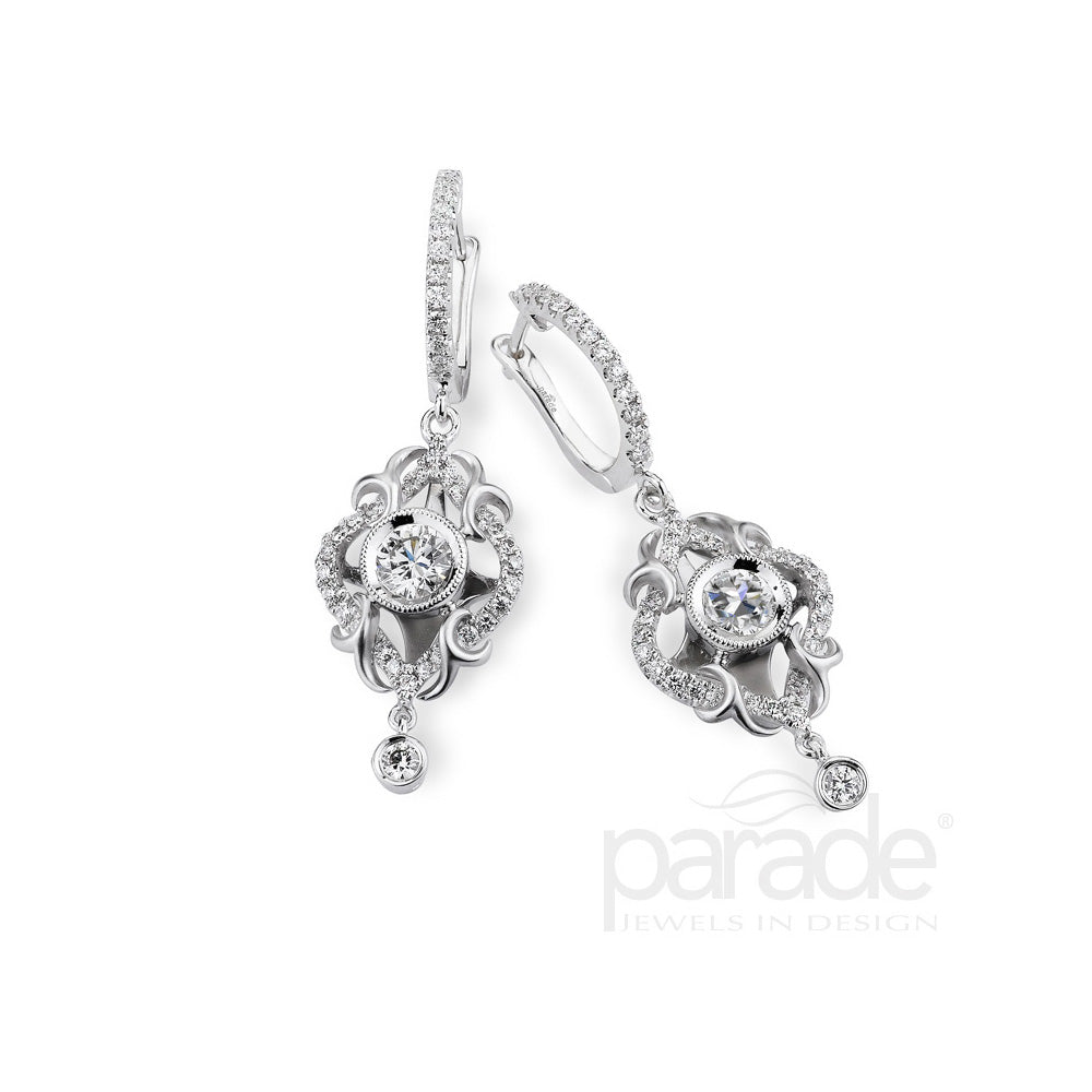 Diamond Lyria Leaves Earrings