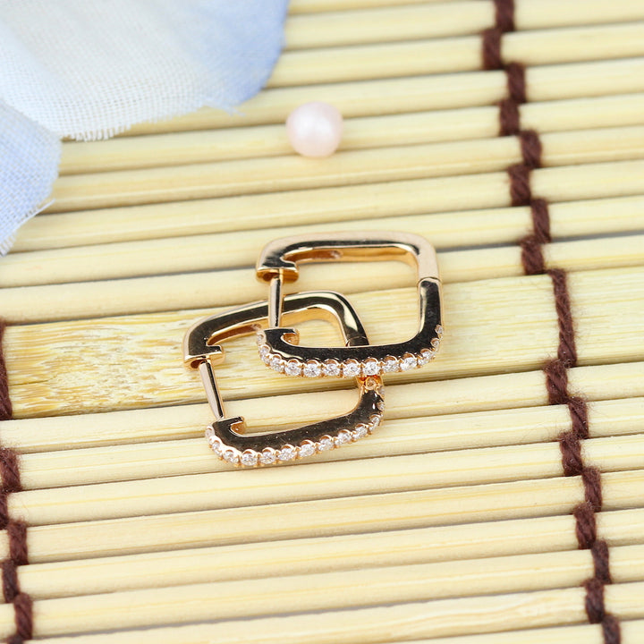 Square-Shaped Hoop Earrings