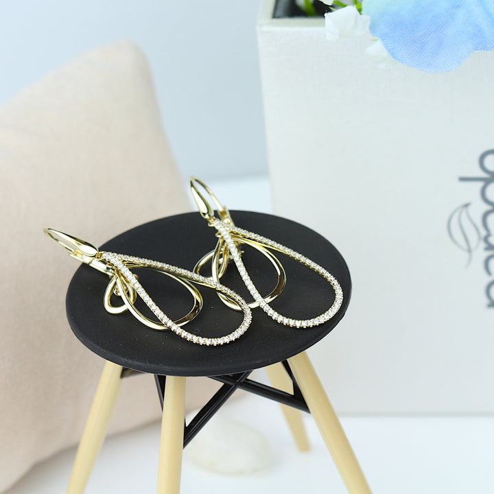 Diamond Dangle Earrings