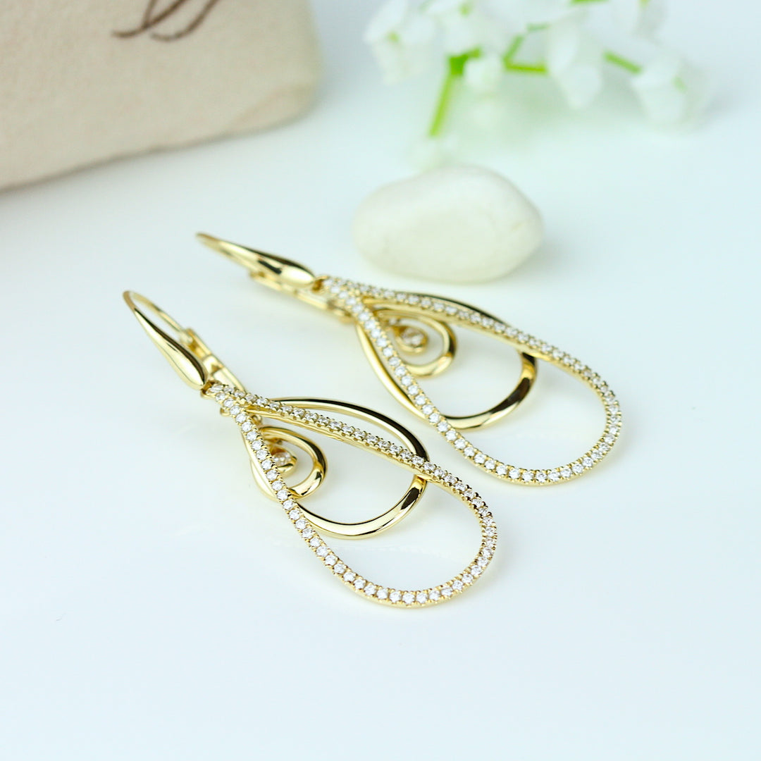Diamond Dangle Earrings