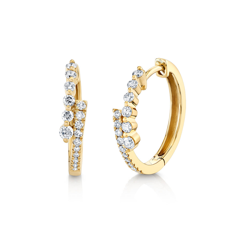 Diamond Twist Hoop Earrings