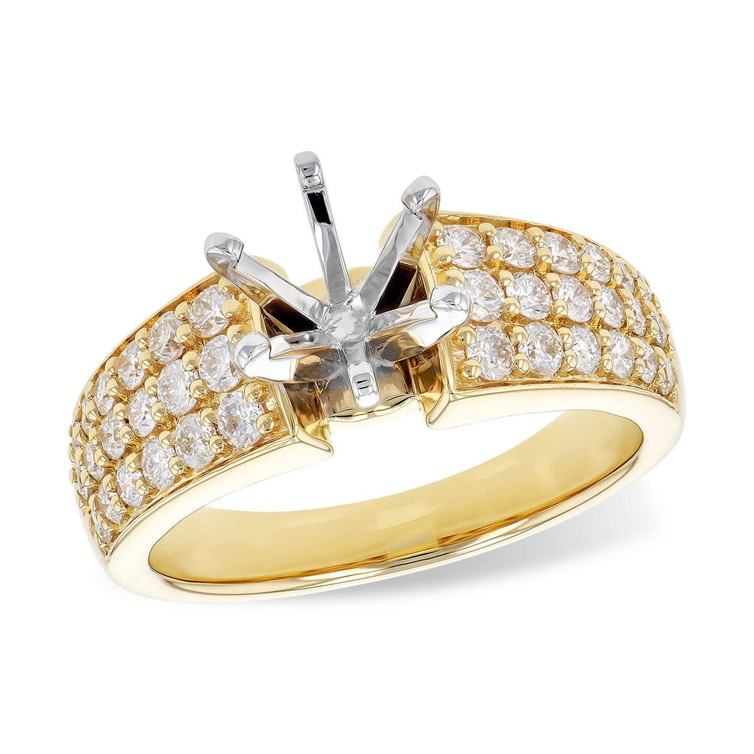 14KT Gold Semi-Mount Engagement Ring