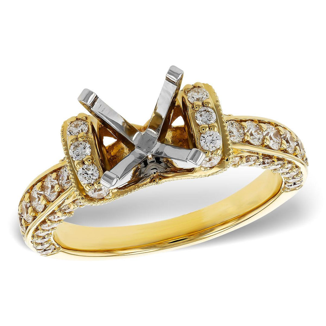14KT Gold Semi-Mount Engagement Ring