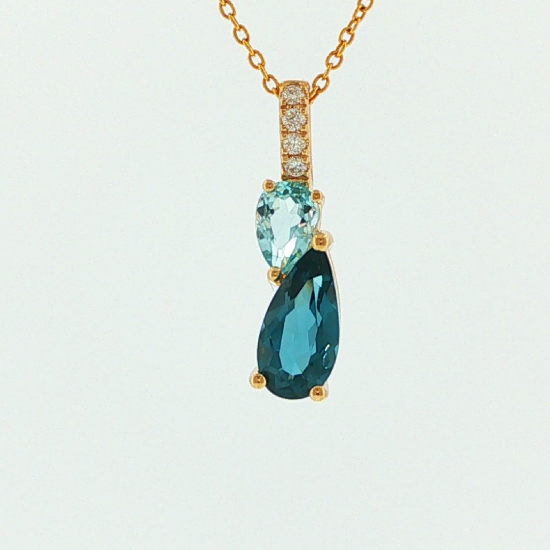 Honey Gold™Deep Sea Blue Topaz™PENDANT