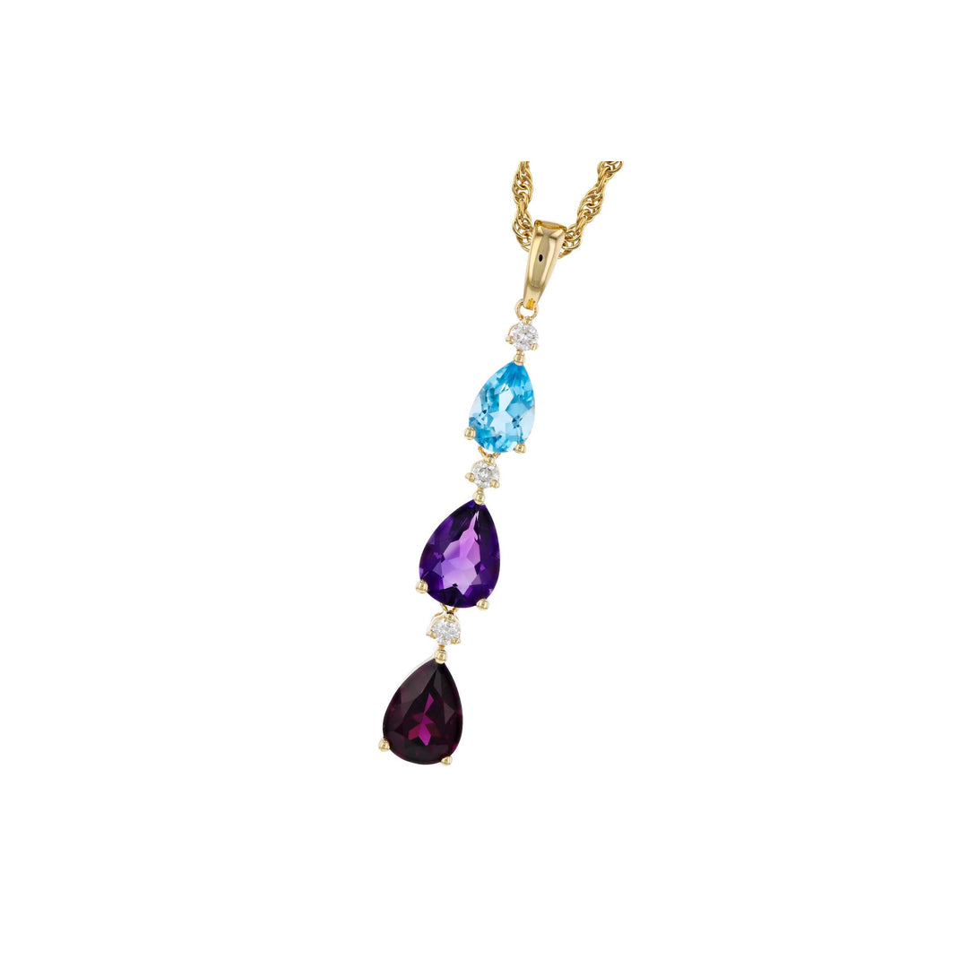 14KT Gold Multi-Stone Necklace