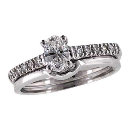 14KT Gold Two-Piece Diamond Wedding Set