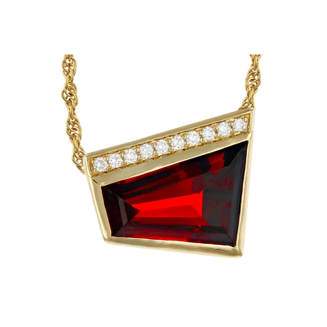 14KT Gold Garnet Necklace